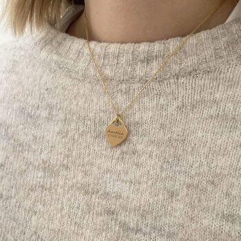 Personalised Yellow Gold Vermeil Heart Wedding Bouquet Charm, 2 of 5