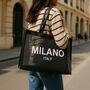 Mesh Milano Italy Tote Bag, thumbnail 5 of 8