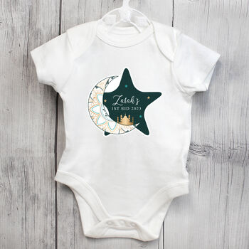 Personalised Baby Vest For First Eid Celebration, 2 of 3