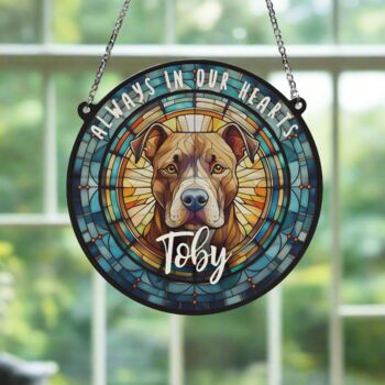 Staffie Brindle Memorial Suncatcher, 4 of 6