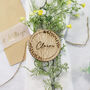 Personalised Round Wooden Place Name Setting, thumbnail 6 of 7