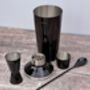 Black Cocktail Shaker Set, thumbnail 2 of 4