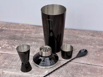 Black Cocktail Shaker Set, 2 of 4