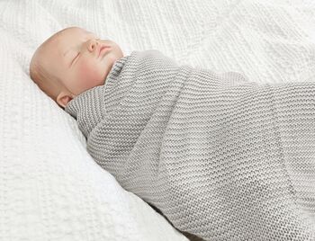 Bamboo Knit Swaddle Blanket For Baby, 4 of 5