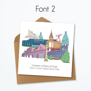 Stoke On Trent Graduation Skyline Personalised Card, 3 of 8