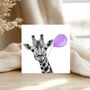 Floating Friends Giraffe Balloon Card, thumbnail 1 of 9