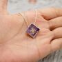 Raw Amethyst And Opal Sterling Silver Pendant Necklace, thumbnail 5 of 7