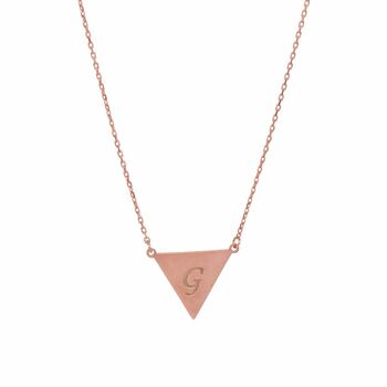 Personalised Bunting Engraved Initial Necklace, 6 of 6