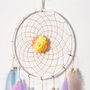 Baby Room Decor Pink Flower Dreamcatcher Wall Hanging, thumbnail 1 of 5