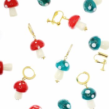 ‘Super Mario Bros' Mushrooms Hoops Earrings, 2 of 11