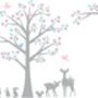 Silhouette Floral Tree Fabric Wall Sticker, thumbnail 3 of 4