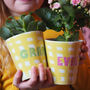 Personalised Gingham Plant Pot Gift For Her, thumbnail 1 of 2
