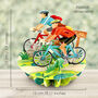 Cycling Pirouette Greetings Card, thumbnail 6 of 7