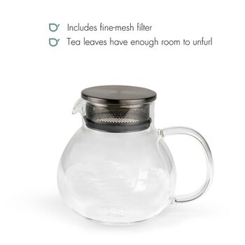 Teamaster Teapot Single Walled Borosilicate Glass 500ml, 3 of 7