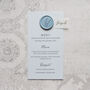 Luxury Wax Seal Wedding Menu Place Cards, thumbnail 4 of 6