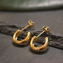 Bold Earrings For Women C Shaped 18ct Gold, thumbnail 3 of 5