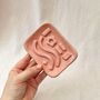 Geometric Pink Ceramic Soap Dish, thumbnail 2 of 3