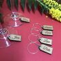 Personalised Five Christmas Name Tag Wine Glass Charms, thumbnail 7 of 11