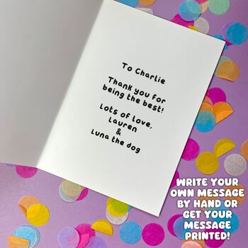 Custom Afghan Hound Father's Day Card For Dog Dad, 5 of 12