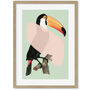 Mint Toucan In Blush Pop Art Print, thumbnail 4 of 6