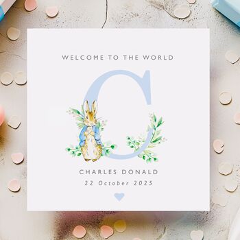 Welcome To The World Peter Rabbit Card *Pink + Blue Options, 2 of 3