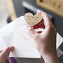 Luxury Save The Date Heart Magnet Cards, thumbnail 2 of 9