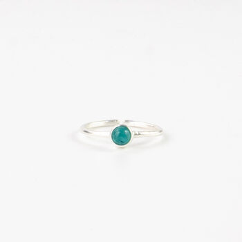 Silver Plated Gemstone Adjustable Ring, 6 of 11