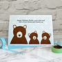 'Daddy Bear' Personalised Birthday Card From Children, thumbnail 1 of 5