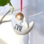 Personalised Angel And Moon Ceramic Decoration, thumbnail 1 of 7