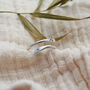 Adjustable Personalised Initals Hug Ring Silver Or Gold, thumbnail 2 of 8