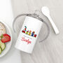 Personalised Christmas Train Kids Sippy Cup, thumbnail 4 of 7
