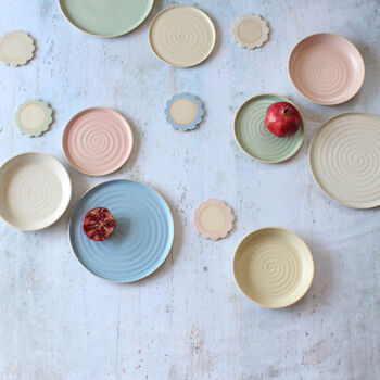 Pale Pink Ceramic Side Plate Stone, 3 of 4