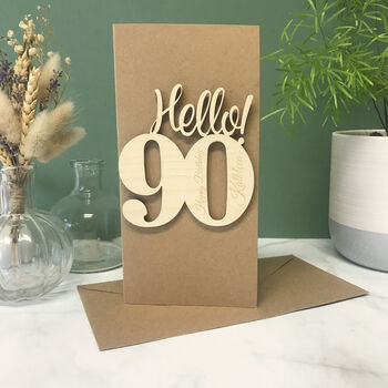 Personalised Hello 90 Birthday Card, 3 of 8