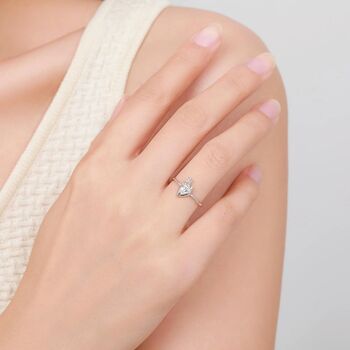 Sterling Silver Anatomical Heart Ring, 4 of 12