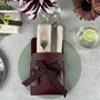 Personalised Place Setting Recycled Leather Napkin Holder, thumbnail 4 of 6