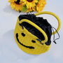 Smile Face Straw Basket Bag, thumbnail 7 of 7