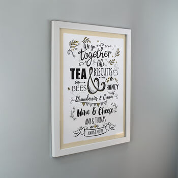 Personalised We Go Together White Poster Frame, 2 of 3