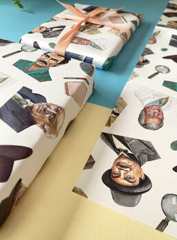 Tv Detective Gift Wrap | 90s Mystery Wrapping Paper, 6 of 8