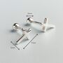 Sterling Silver Cross Screw Back Stud Earrings, thumbnail 4 of 5