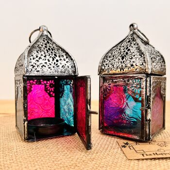 Sweet Mini Silver Moroccan Style Lantern, 8 of 9
