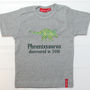 Personalised Animal Print Dinosaur T Shirt, thumbnail 4 of 12