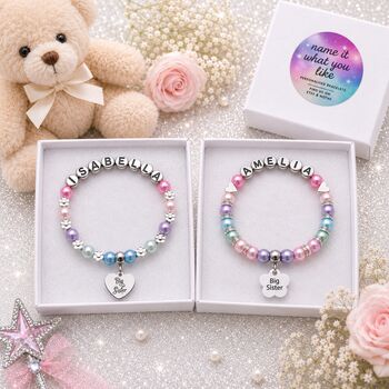 Personalised Big Sister Bracelet Keepsake Gift, 2 of 12