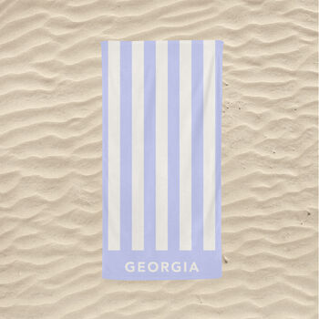 Personalised Striped Beach Towel, 6 of 8
