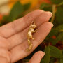 Sterling Silver/18ct Gold Plated Squirrel Pendant, thumbnail 2 of 3