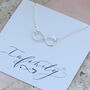 Sterling Silver Infinity Pendant Necklace, thumbnail 2 of 6