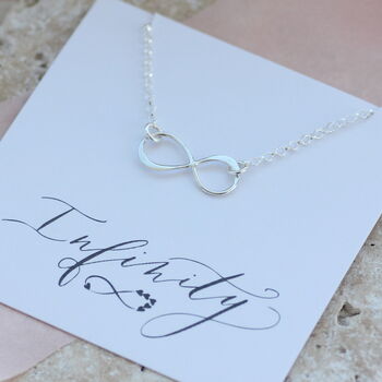 Sterling Silver Infinity Pendant Necklace, 2 of 6