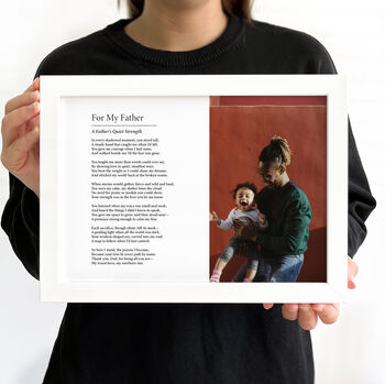 For My Father Personalised Photo Poem Print, 4 of 8
