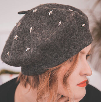 Delphine Star Studded Beret, 9 of 12