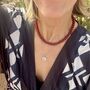 Edie Sterling Silver Red Agate Necklace, thumbnail 2 of 5