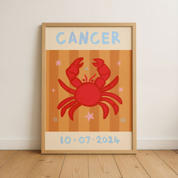 Horoscope Kids Personalised Birthday Art Print, 5 of 12